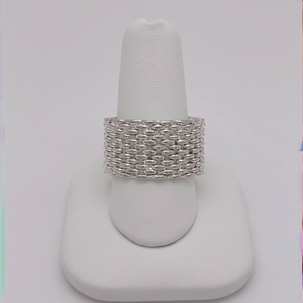 Sterling Silver Women’s Fancy Mesh Ring